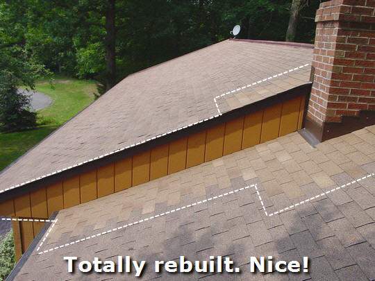 Roof repair completed Roof repair completed