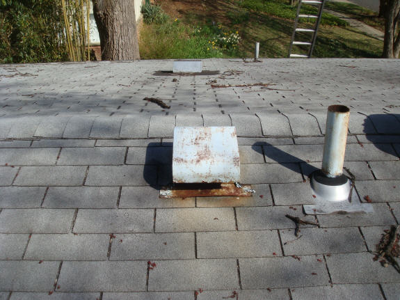 Old steel fan vent flashing Old steel fan vent flashing